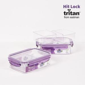 [에코센스]올트라이탄 밀폐용기 900ml 2개+칸칸이 2개