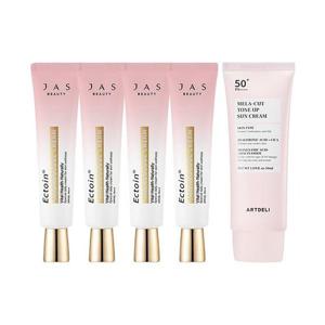 쟈스 맨얼굴 크림 핑크에디션 30ml x4 + 아트델리 선크림 50ml