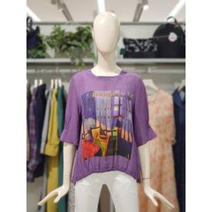 갤러리아_크로커다일레이디 원포인트 프린트 인견 블라우스 CLDMBL503