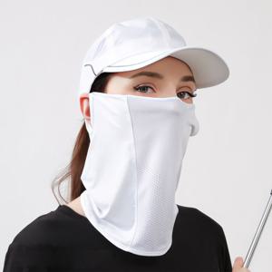 UPF50+ 자외선 차단 골프 마스크 화이트 낚시 얼굴 햇빛 가리개 스포츠 쿨 스카프 H040