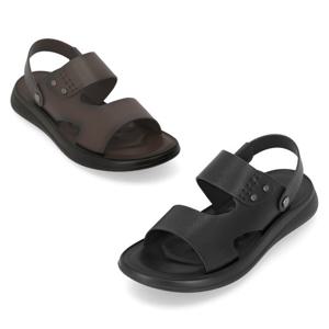 [엘칸토]★시크릿특가★정상가159,000원 남성 소가죽 투웨이 샌들 2.5cm LCMW24M526