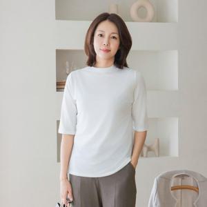 엄마옷 마담4060 인견반폴라7부티셔츠-QTE2504072-