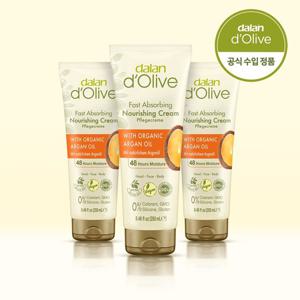 [달란] 아르간오일 고보습 핸드크림 극건성 보습집중 무자극케어 250ml 3개