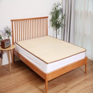 국산 화이트 우드 쿠션 대나무 돗자리 거실 침대 여름 대자리 2인(150x200)