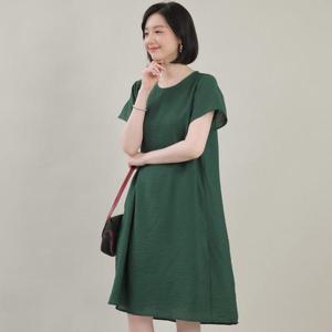 [애비뉴투지]엄마옷 쿨링 인견 여성 여름 반팔 얇은 롱 원피스 K06323 50대 60대 중년여성