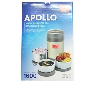 보온 사각반찬통 아폴로 보온도시락 1600 겨울 스텐 도시락 냉장고용기  HWB864B5