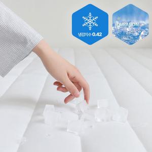 이글루 휴비스 듀라론 냉감 여름 누빔 침대패드 고정밴드 (SS)