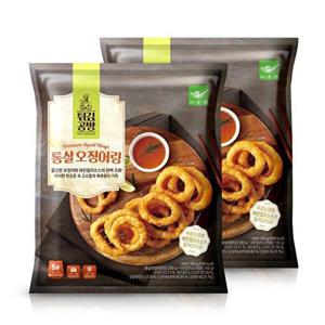 [사옹원]튀김공방 통살오징어링 360g 2개