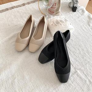 [슈리오]소프트니트 발편한 통굽 로퍼 4cm