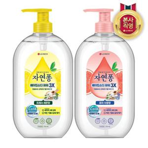 자연퐁 베이킹소다파워 3X 용기 735ML x 3개 (2종 중 택1)