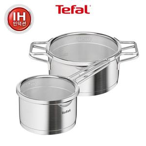 [테팔] 인덕션 노르디카 냄비 2종 세트 (편수냄비 16cm+양수냄비 20cm)
