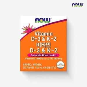 갤러리아_[나우푸드] 비타민 D-3 & K-2 (300mg x 90캡슐)