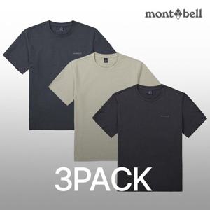 3PACK 몽벨 남성 소로나 반팔 티셔츠_MW3EMMRH93A