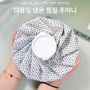 [1+1]냉찜질 얼음주머니 L사이즈 화이트2개 / 아이스팩 휴대용 얼음팩