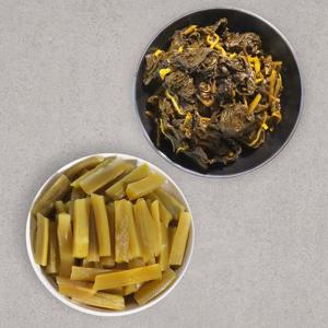 [인기장아찌 1kg+1kg] 궁채절임 1kg + 곤드레절임 1kg
