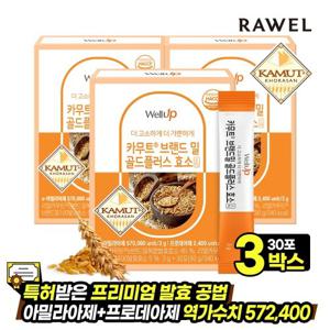 로엘 골드 카무트 효소 브랜드밀 플러스 누룽지맛 3박스, (3g x 90포)