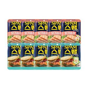 [CJ]스팸 싱글 25%라이트80g x5개+닭가슴살80g x5개
