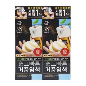 [미쟝센]미쟝센 올뉴 쉽고빠른 거품염색 3N 흑갈색 x2