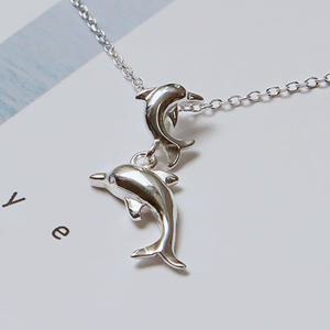[메리그린] 925 SILVER 실버 돌고래 목걸이