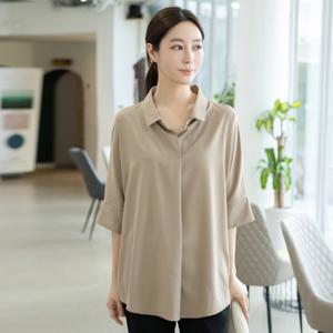 여성 엄마옷 카라 브이넥 블라우스 BL302080 중년여성의류/50대/60대/마담/빅사이즈/할머니옷