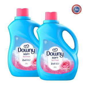 한정수량 홈앤단독최저가 다우니 고농축 섬유유연제 에이프릴후레쉬 2.63L x2개