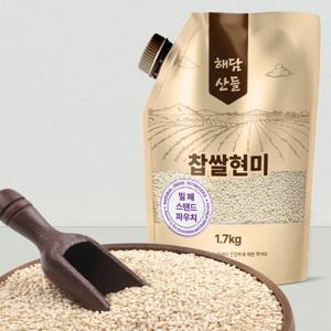 국산 찹쌀현미 1.7kg l 밀폐 스탠트 파우치 포장 l 찰현미 잡곡
