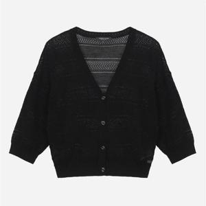 갤러리아_[써스데이아일랜드]2025 S/S 크로쉐 스카시 믹스 가디건 (T254MCD23