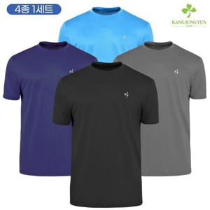 ★4종+무료배송★ [강정윤] 25년 남성 시원한 쿨링 사방스판 냉감 반팔티셔츠