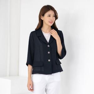 엄마옷 모슬린 스텐카라 7부 린넨 자켓 JK505284 중년여성의류/50대/60대/마담/빅사이즈/할머니옷