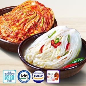 [안동학가산] 모든재료 국내산 별미김치세트 (포기 4kg+백김치 5kg) 아이스박스포장