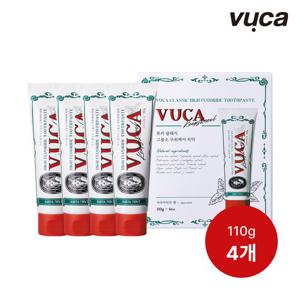 뷰카 클래식 고불소 구취케어 치약 2종 110g 4개