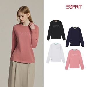 ★텐텐★[에스프리] 긴팔 로고티 여성 4컬러 택1