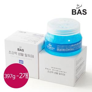 BAS 바스 강력 생활 탈취제 397g - 2개/ 생활 악취 냄새제거 실내탈취제/바스탈취제