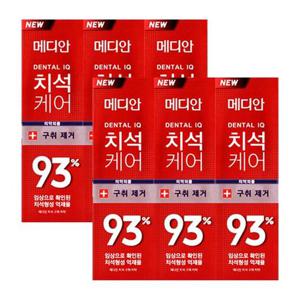 [메디안]메디안 치석구취 치약 120g 3입 x2