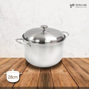 [BJ] 키친아트 퀸즈 바닥3중 스텐304 IH인덕션 곰솥 28cm