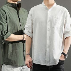 [모로엠] 남자 린넨 차이나 반팔 셔츠 DMS-SHA-Q2361110