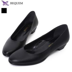 [비쿰][BEQUEM비쿰]소가죽 펌프스/면접화 3cm (BFFSBE7014)