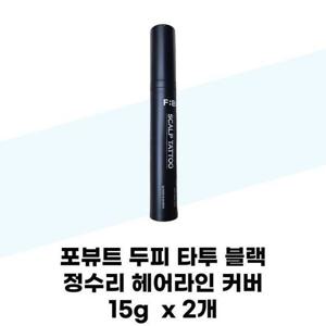 [포뷰트] 포뷰트 두피 타투 블랙 정수리 헤어라인 커버 15g x 2개