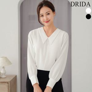 봄 가을 여자 긴팔 카라 쉬폰 정장 빅사이즈 블라우스 40-50대 중년여성 엄마옷 미시 마담 하객