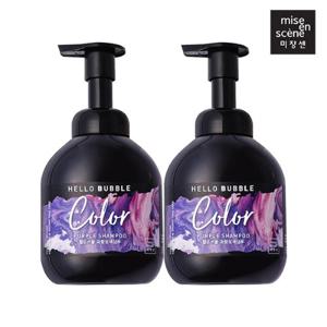 미쟝센 헬로버블 컬러 보색 샴푸 400ML 퍼플 2입