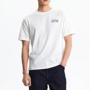 [뉴발란스]매장판 공용 그래픽 반팔 티셔츠 세미 오버핏 화이트 MT41908 NBNEF22461-10