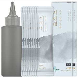 서리태 물로 하는 순한 염색 10g 4회분 2세트 + 쉐이커 (총 8회분) / 비건 저자극 셀프 새치커버