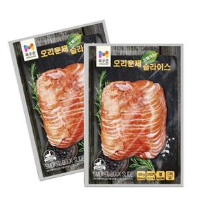 목우촌 오메가3 오리훈제 슬라이스 400g 2개
