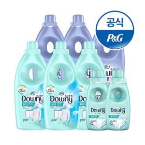 다우니 초고농축 섬유유연제 실내건조/삶음파워 1L 6개 +200ml 2개 증정 [S603*2]