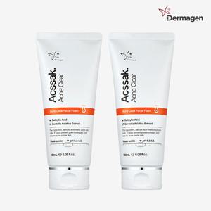 더마겐 아크싹 폼클렌징 180mL 1+1 / 여드름 완화 기능성