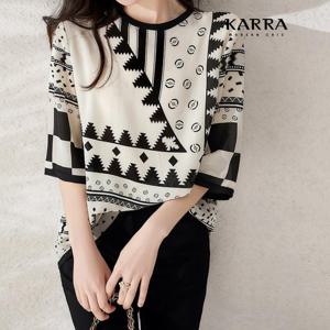 KARRA 에스닉6부블라우스_A4S0543