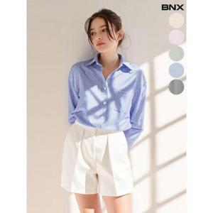 [BNX]여성 시어서커 스트라이프 셔츠