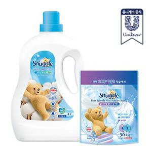 스너글 섬유유연제 초고농축 허거블 코튼 4L + 캡슐세제 30개입