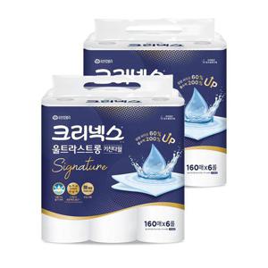 [크리넥스]크리넥스 울트라스트롱 키친타월 160매 6롤 2팩