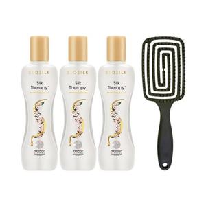 실크테라피 3D 볼류마이징 헤어 에센스 150ml x3 + 브러쉬